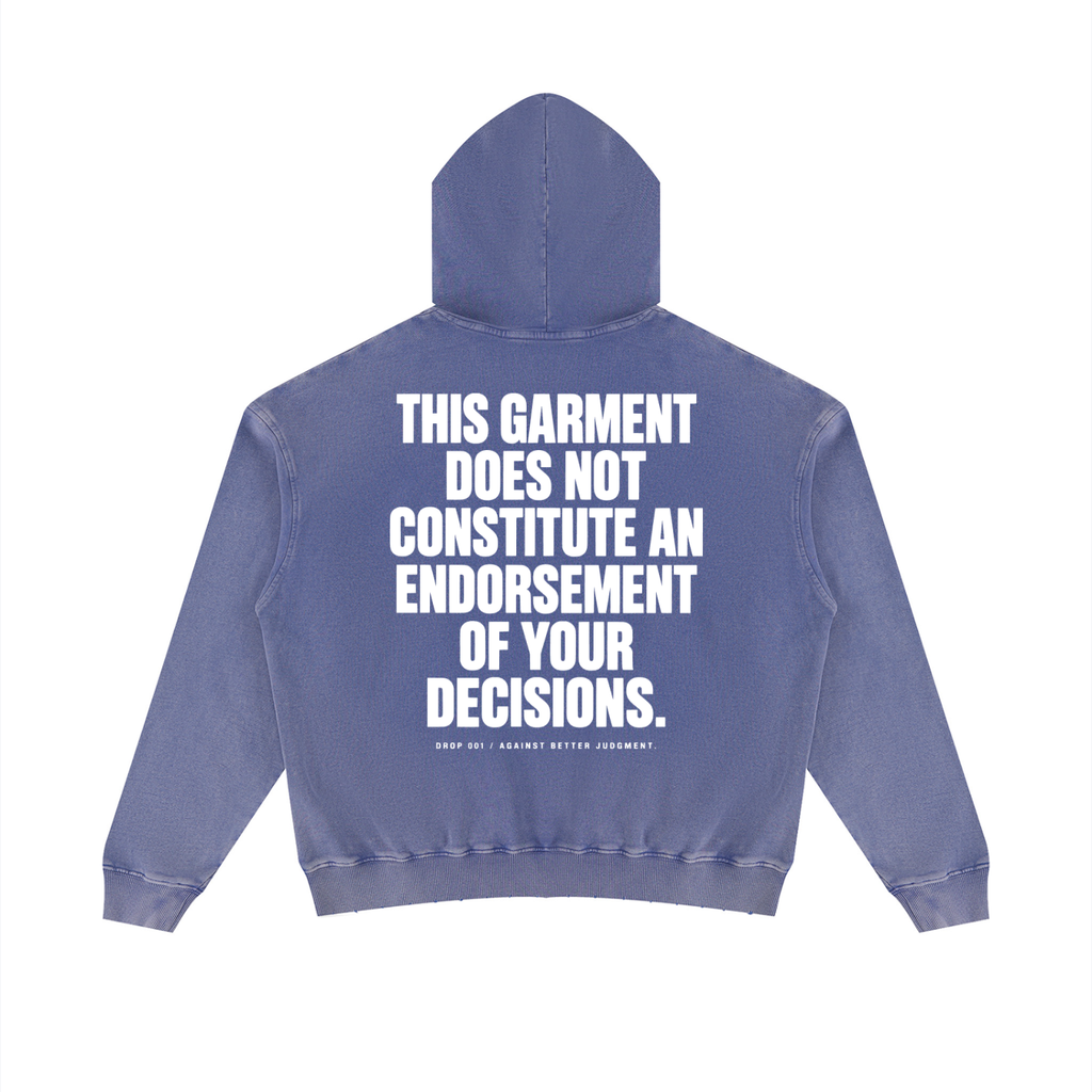 Disclaimer Mineral Wash Heavyweight Oversized Hoodie