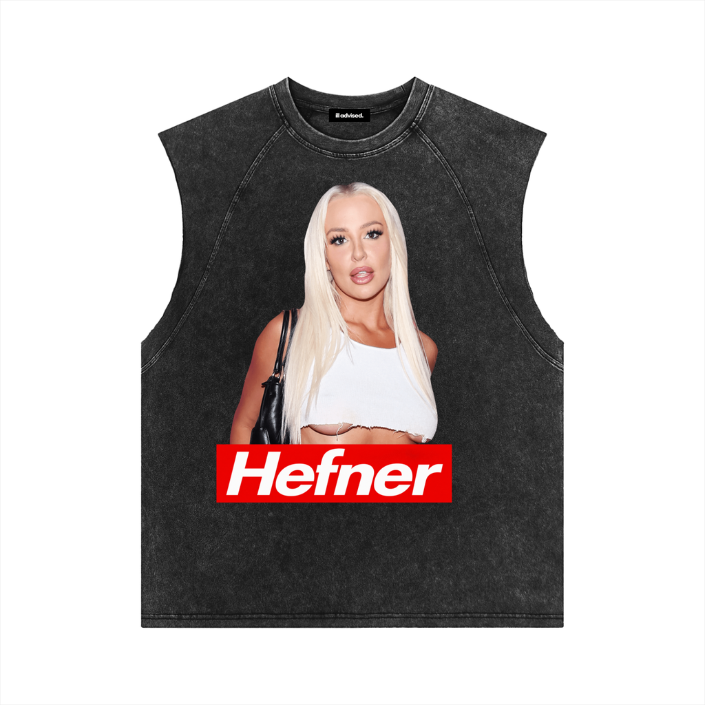 ill advised. x HEF Snow Wash Raw-Edge Tank Top