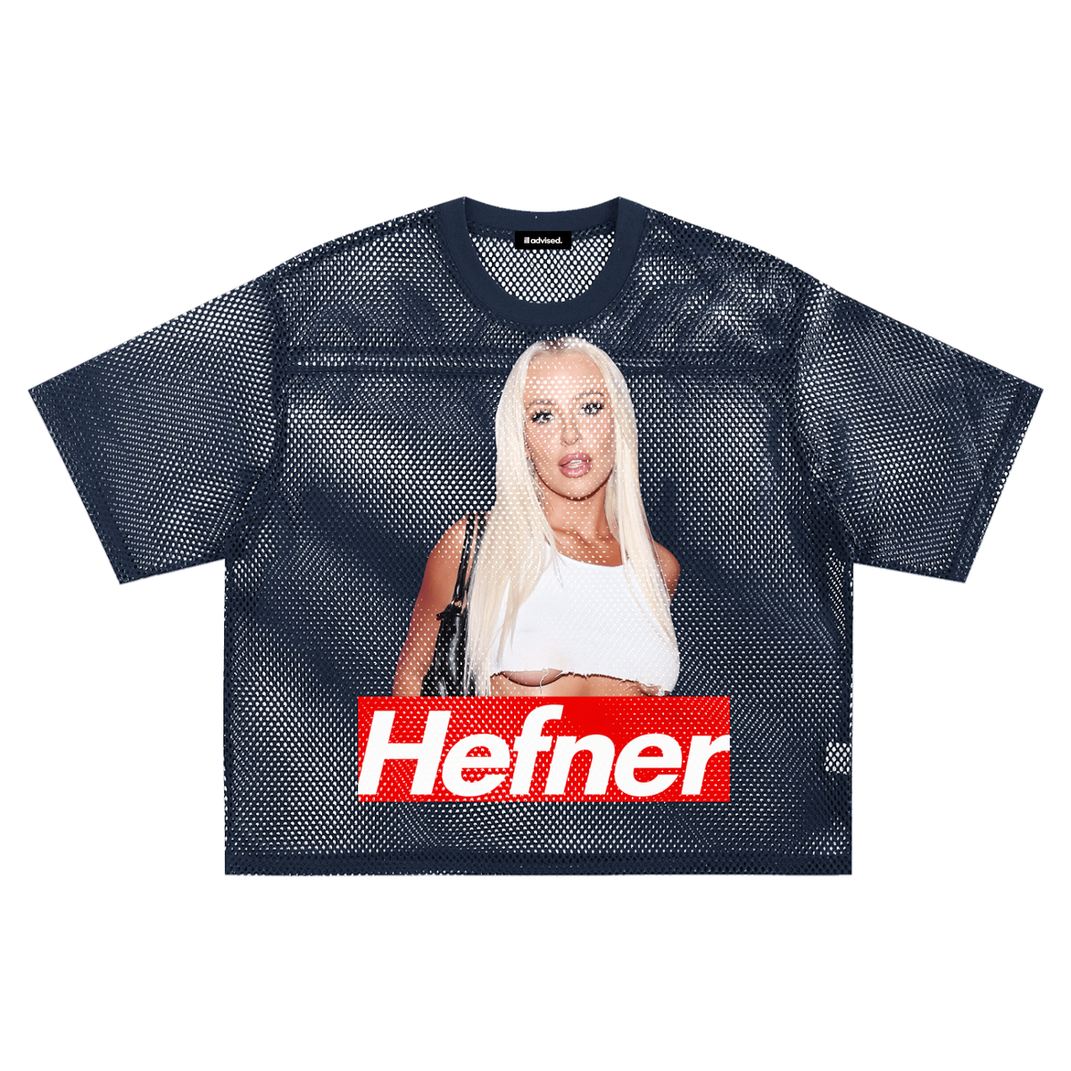 ill advised. x HEF See-Through Mesh Boxy Tee
