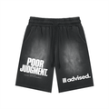 Poor Judgment Heavyweight Washed Graphic Shorts