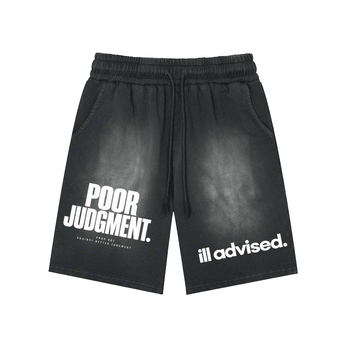 Poor Judgment Heavyweight Washed Graphic Shorts