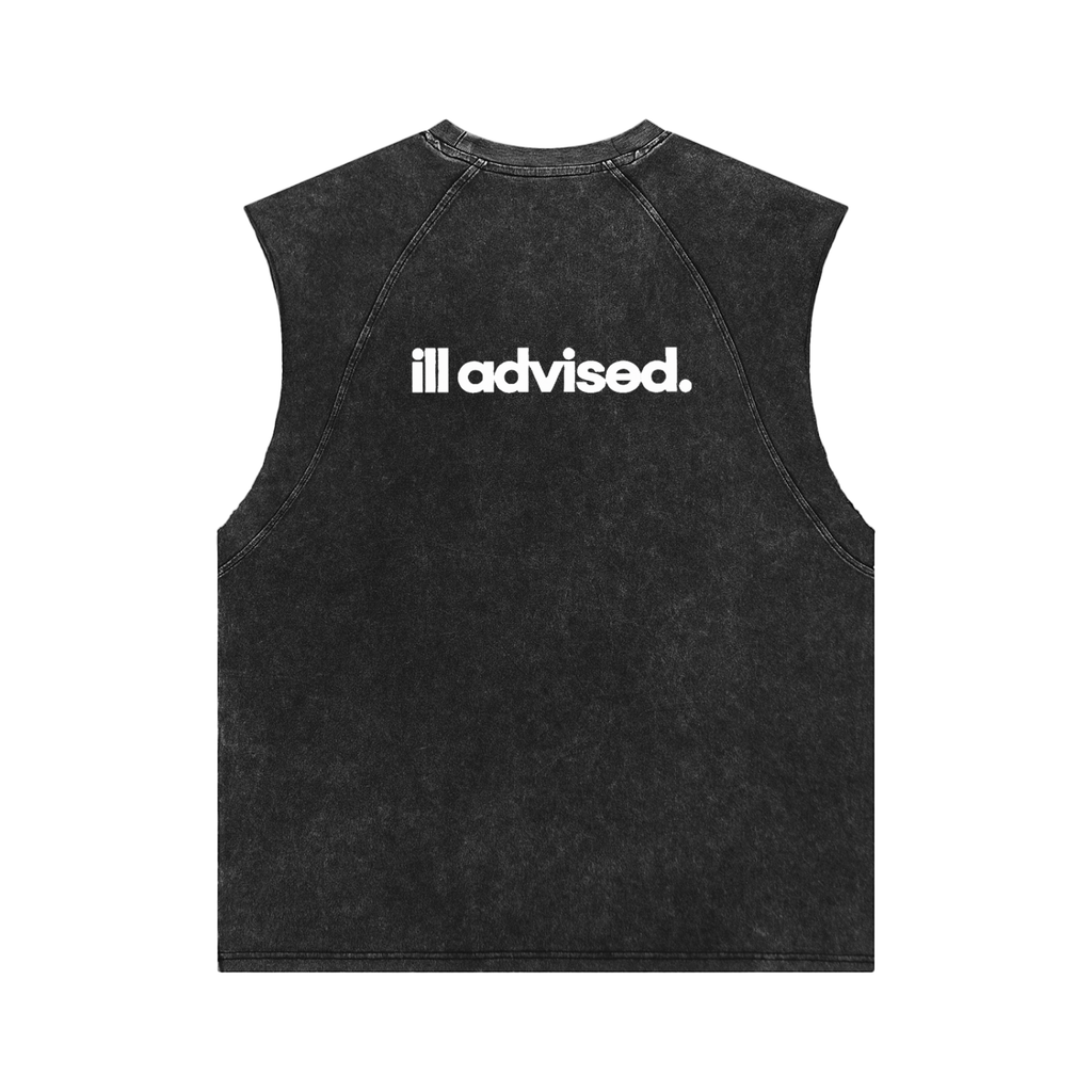 ill advised. x HEF Snow Wash Raw-Edge Tank Top
