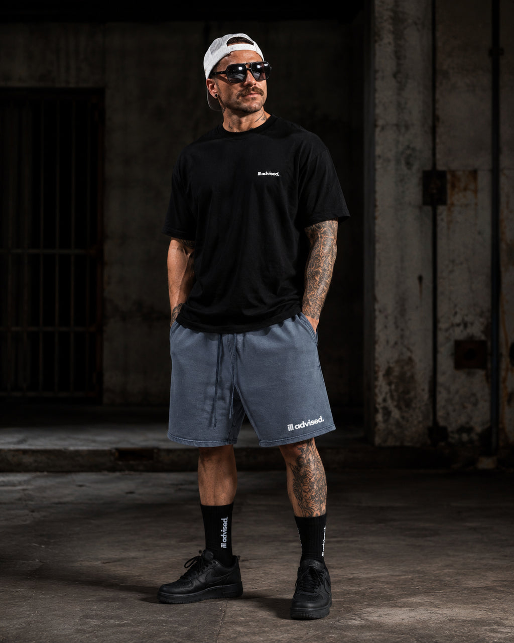 Core Logo Heavyweight Vintage Wash Cotton Shorts