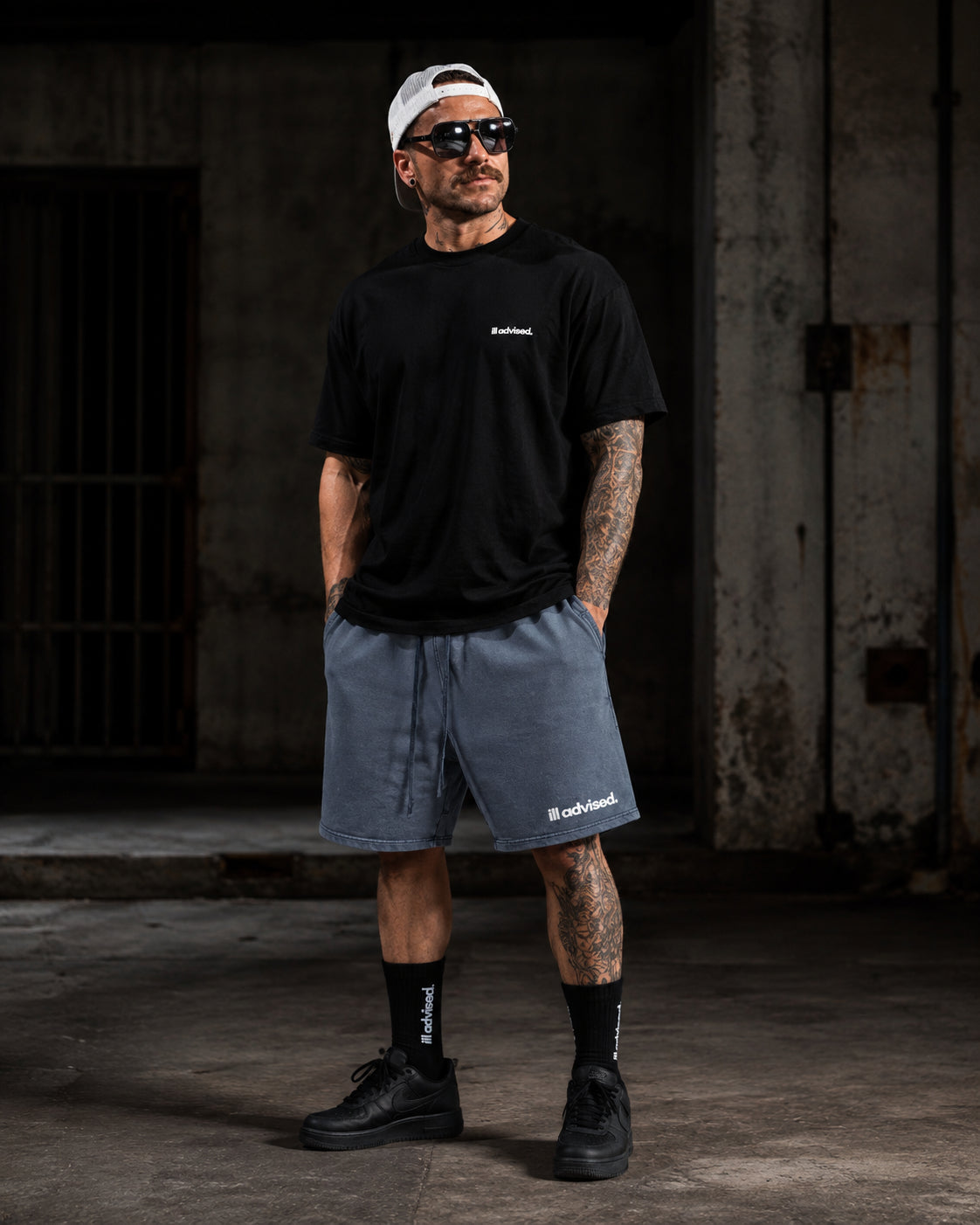 Core Logo Heavyweight Vintage Wash Cotton Shorts